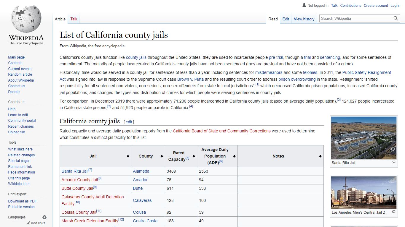 List of California county jails - Wikipedia